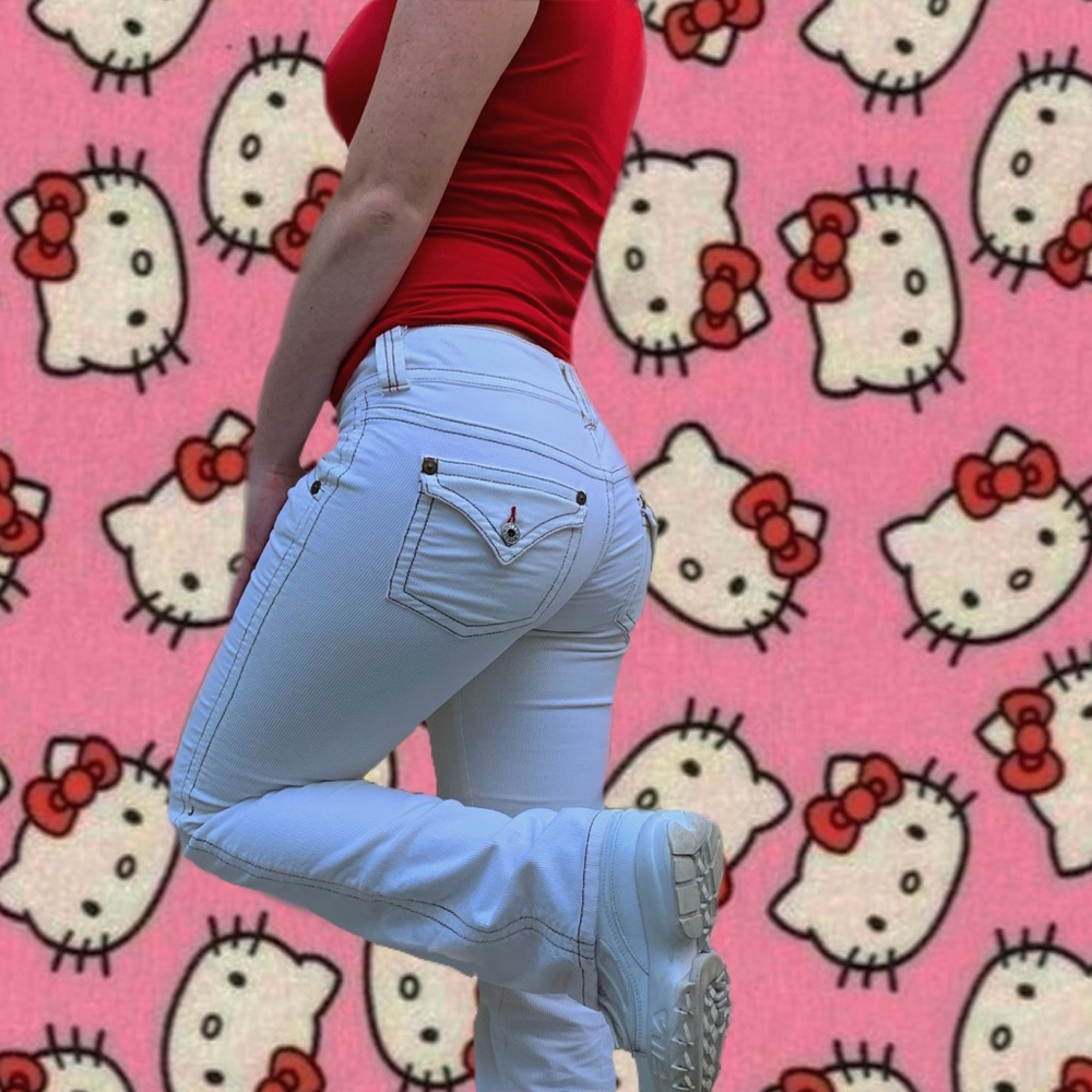 Y2K Guess off-white corduroy pants, VINTAGE